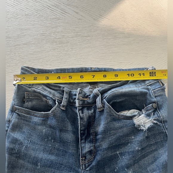 Judy Blue Distressed Skinny Jeans | Women’s Size 5/27 | Mid Rise Stretch Casual - Picture 5 of 6